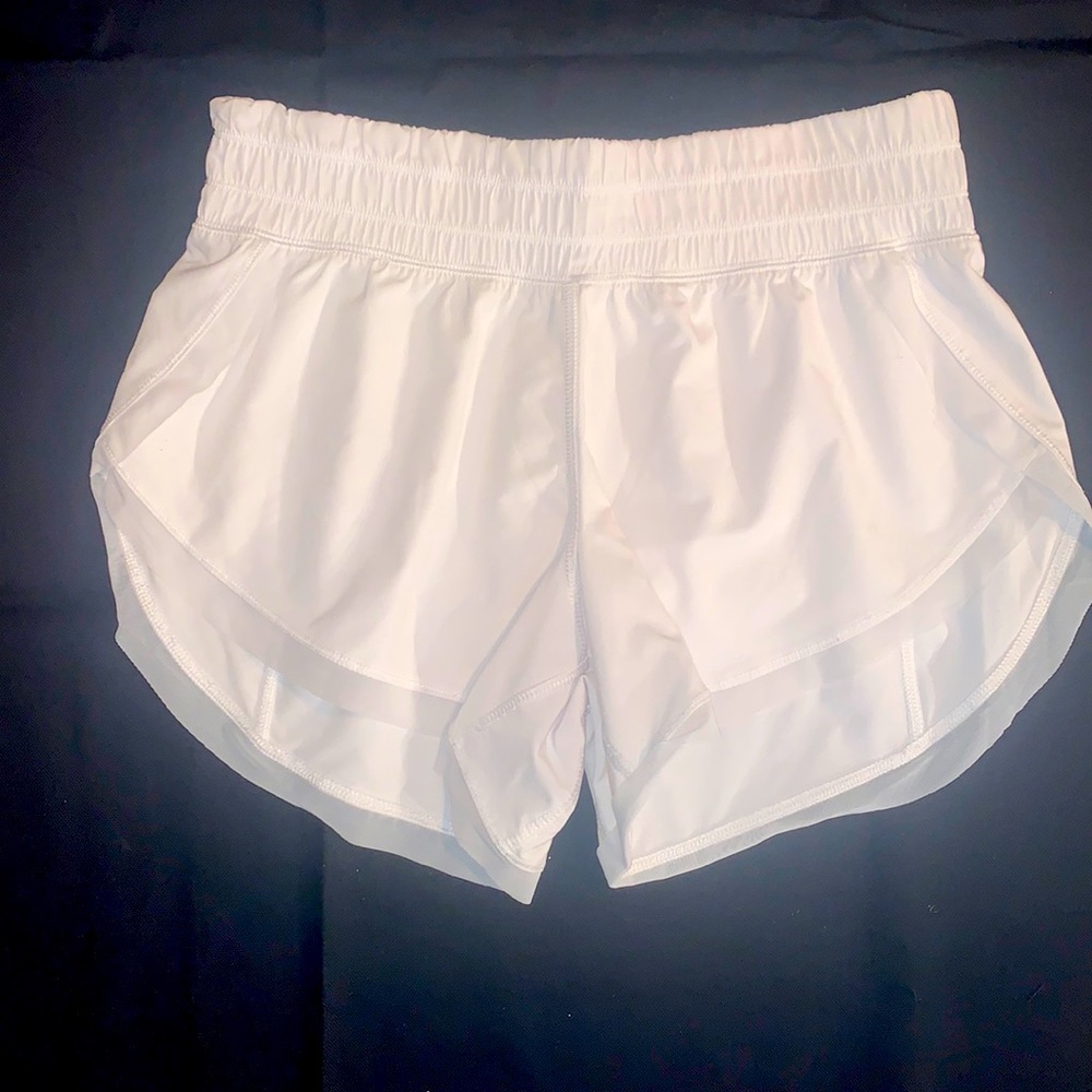 Lululemon White Running Shorts